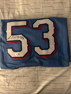 Custom Signed Adolis Garcia Jersey