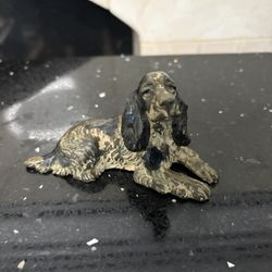 Vintage Figurine Paperweight English Cocker Spaniel 19 Century 