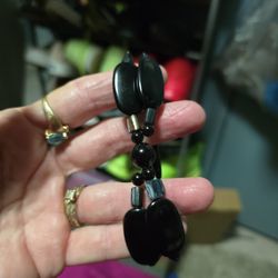Black Bracelet With Double Layer New And Beautiful