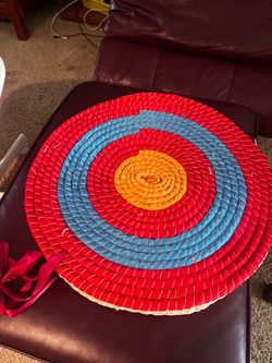 Round Woven Straw Target Mat