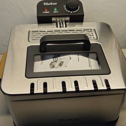 Deep Fryer, 1700W Immersion Fryer with 3-Baskets, Adjustable Temperature, Lid with Viewing Window, Stainless Steel