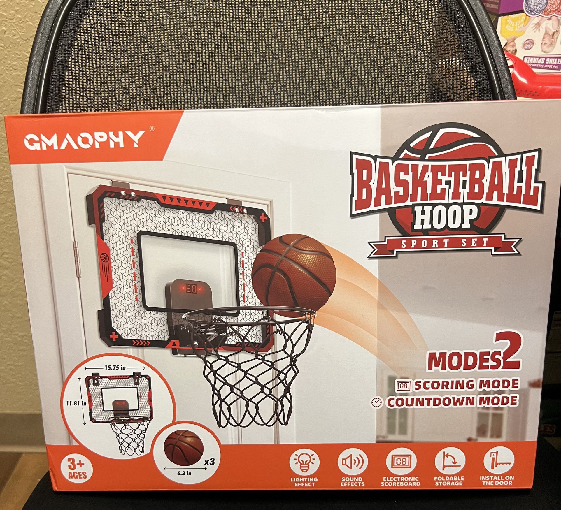 NEW Gmaophy Basketball Hoop Sport Set with Electronic Scoreboard