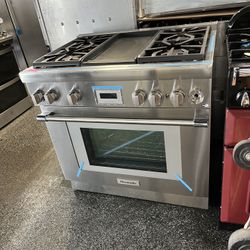 Stainless Steel Thermador Pro Harmony 36 Inch Gas Range Stove Smart