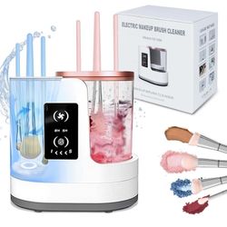 (New!) Electric Makeup Brush Cleaner — LCD Touchscreen — Fits All Brush Sizes