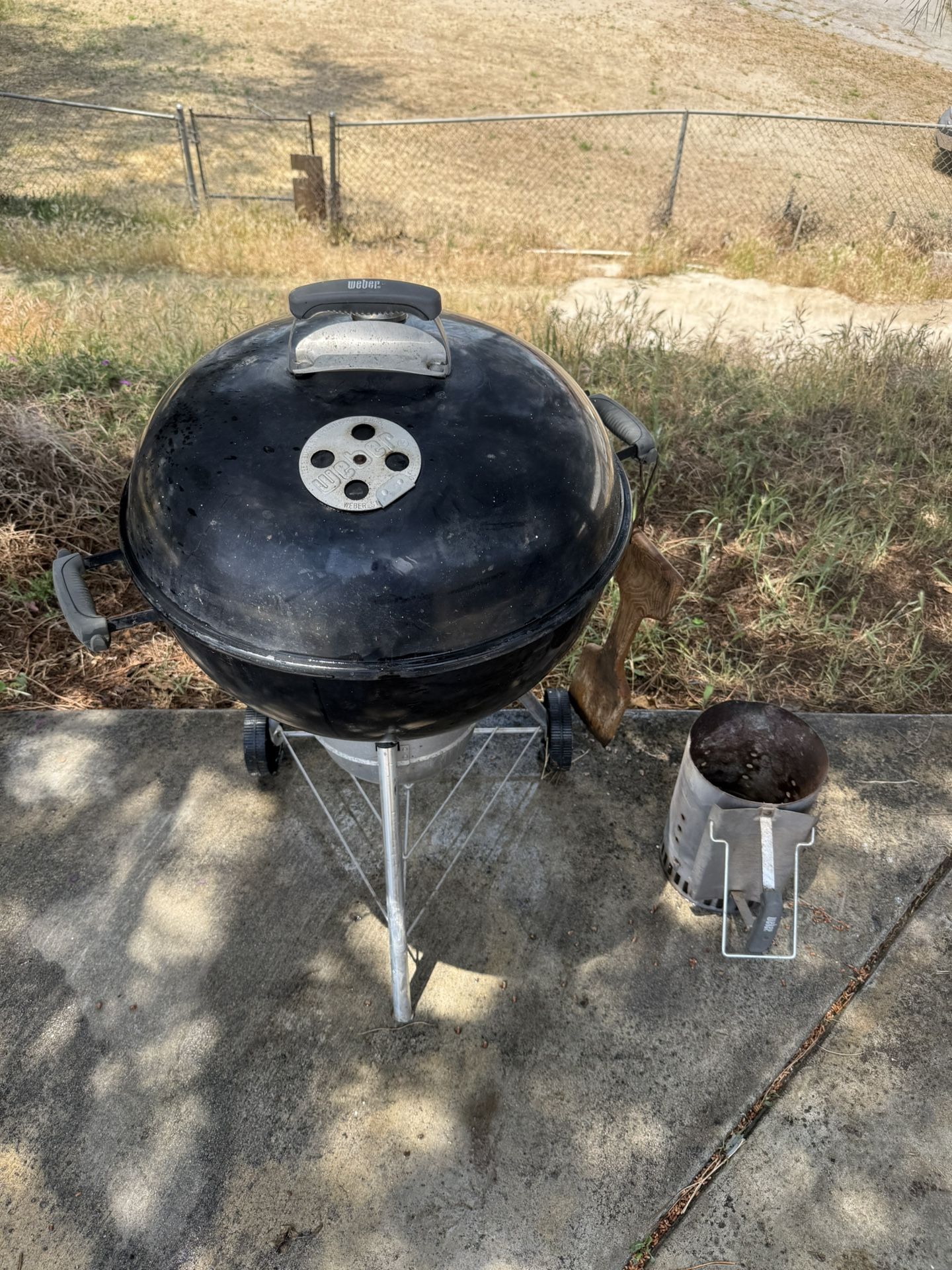 Weber Original Kettle Premium 22 in. Charcoal Grill in Black with Built-In Thermometer