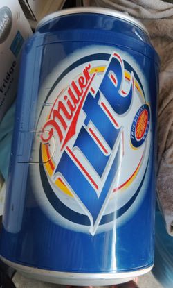 Miller Lite Beer Can Mini Fridge Thermoelectric Cooler & Warmer