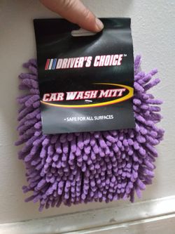 Car Wash Mitt Safe For All Surfaces Drivers Choice New Purple