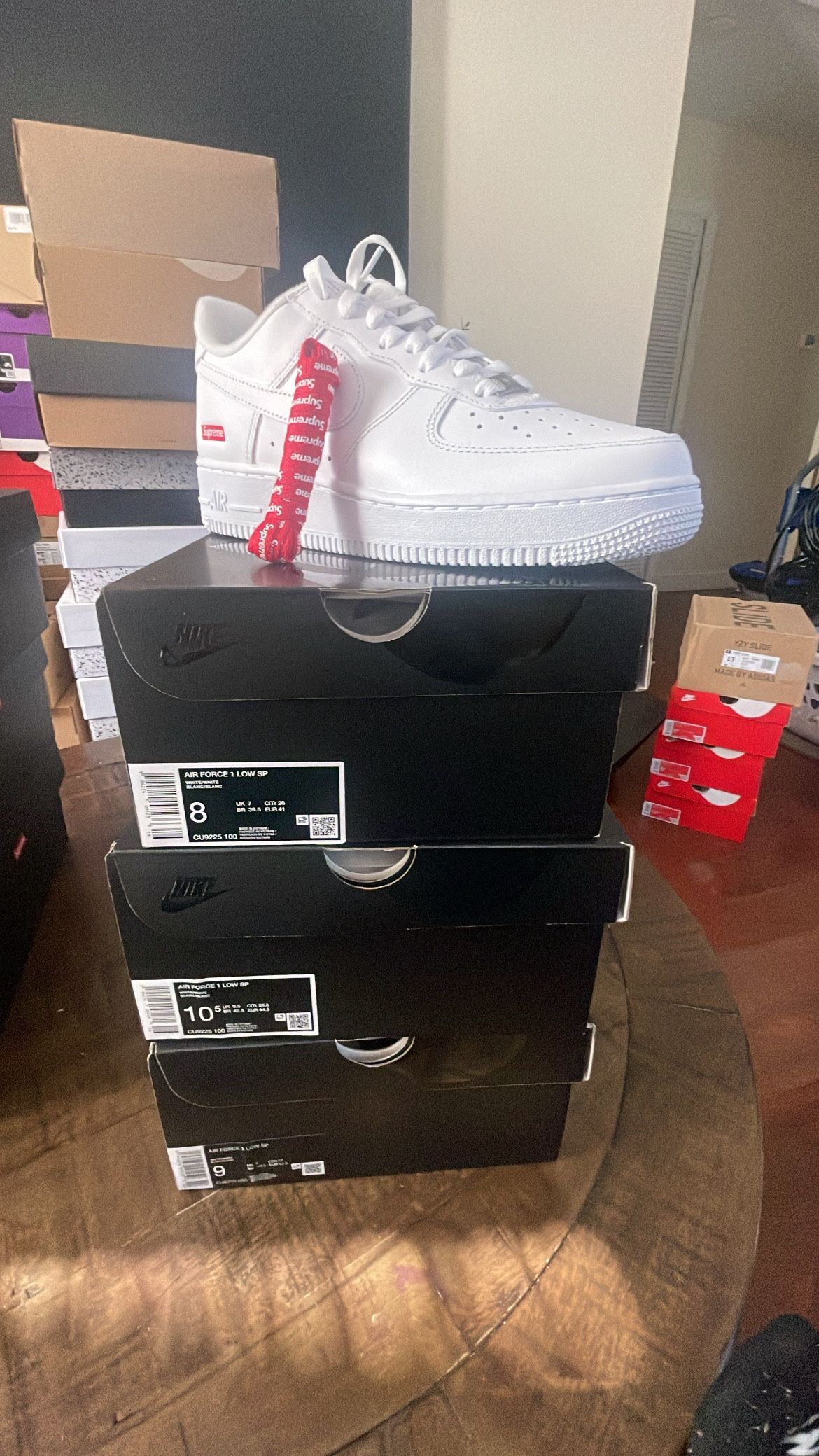 Like new -Nike Supreme Air Force 1 Low/ Supreme sneakers Best reps on the market! Link In Bio @PKGODSNEAKERS #tech  main image 3
