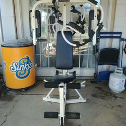 White Weight Lifting Home Gym