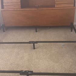 King headboard frame and box spring
