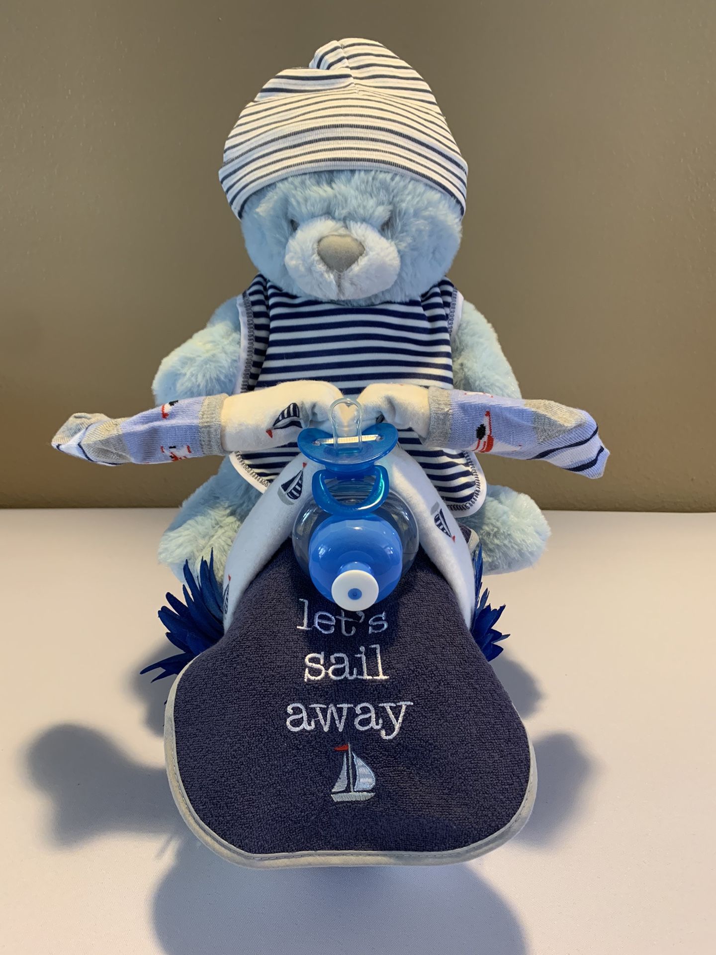 Bicycle Diaper Cake - Blue