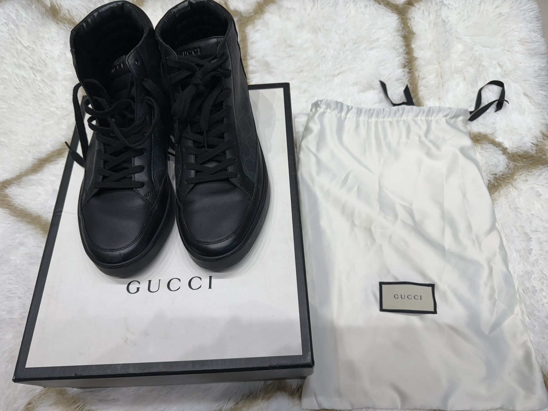 Gucci COMMON HIGHNERO LEAT NERO LEATHER