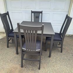 TABLE AND FOUR CHAIRS.  