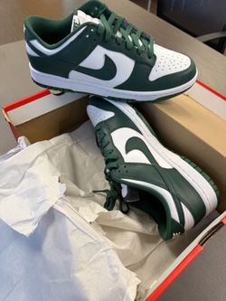 Nike Dunk Low Green and White Sneakers