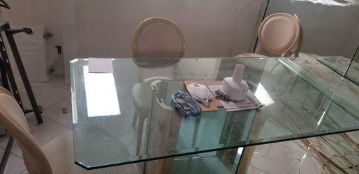 Twin mattress &box spring reclining sofa, glass table, sofa, lamps, hutch