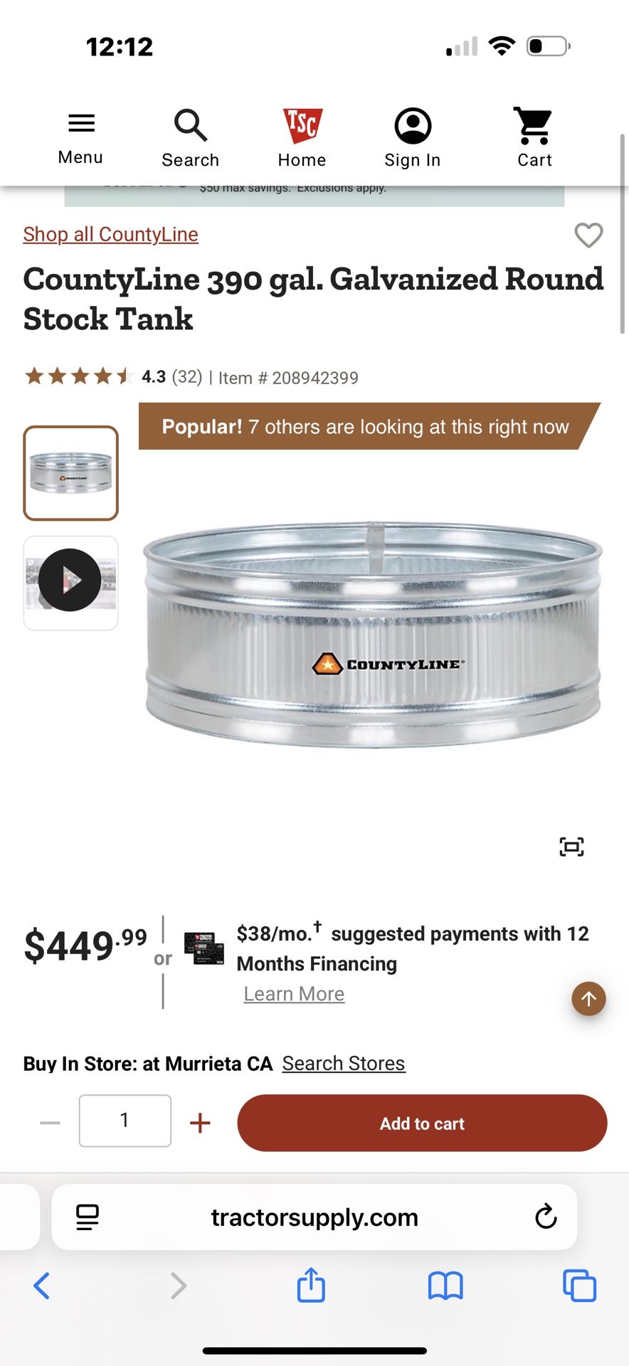 Tractor Supply Round Water Trough