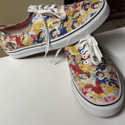 Vans Disney Authentic Multi Princesses Shoes Sneakers Womens 10/mens 8.5
