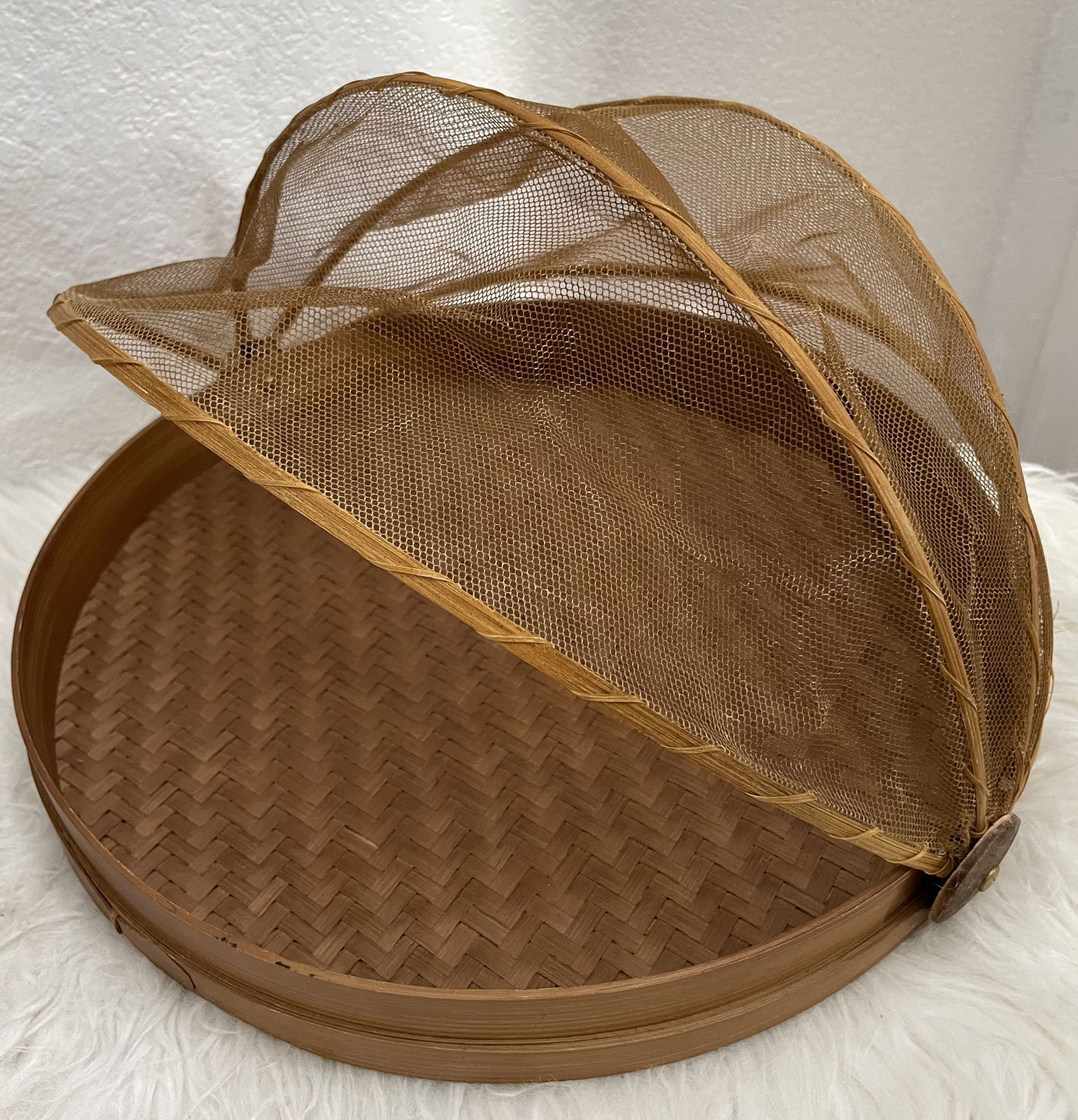 Round Bamboo Food Tent/Tray 