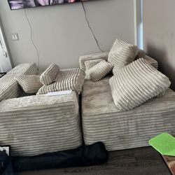 Boneless Right Side Sectional Couch