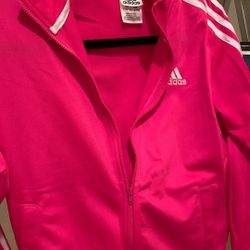 Adidas pink zip up