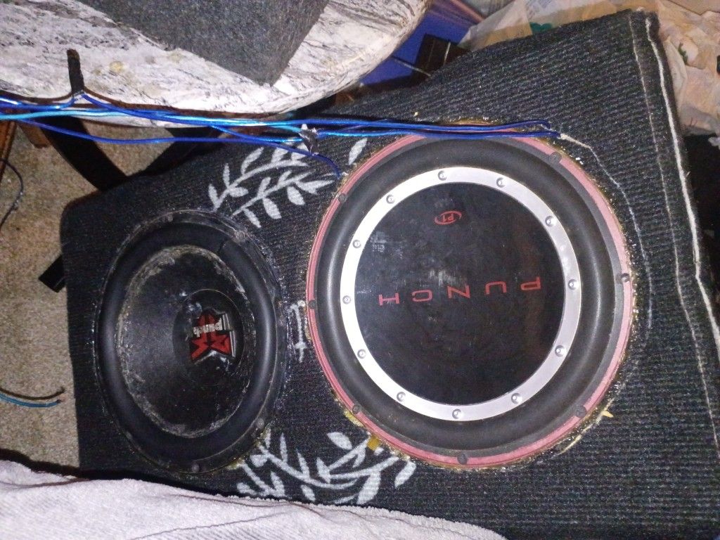 Punch 10"Subwoofers 2 Of Them With Box