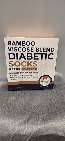Pembrook Bamboo Viscose Diabetic Socks 6 Pairs