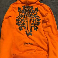 Orange Chrome heart hoodie