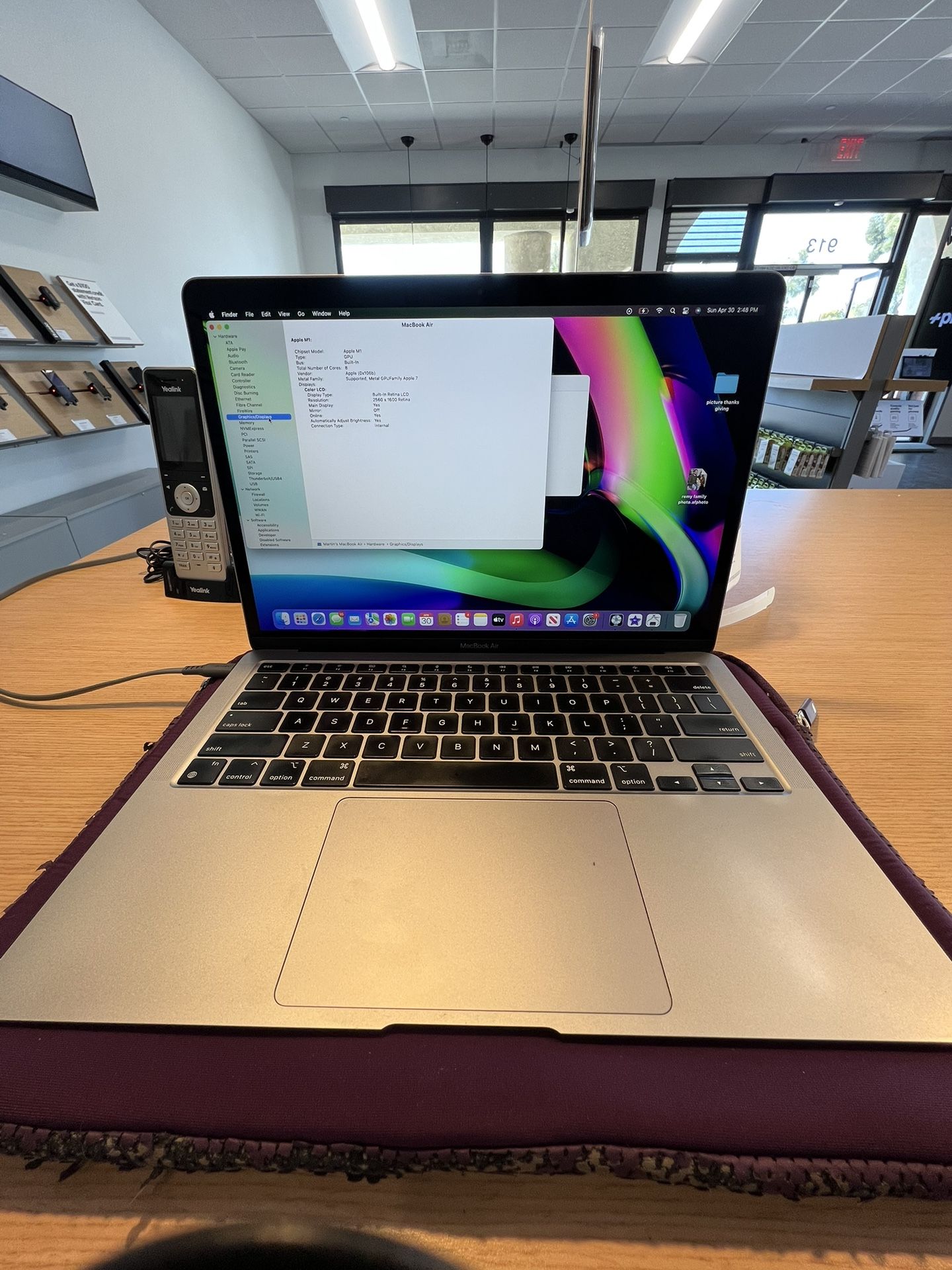 MacBook Air M1 Chip 256gb