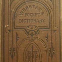1880 Websters Pocket Dictionary 