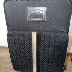 Coach Carry Own Suitcase c Logo Black Pre owned 