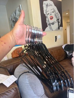 Metallic-finish hangers, 20 count, $10 total.