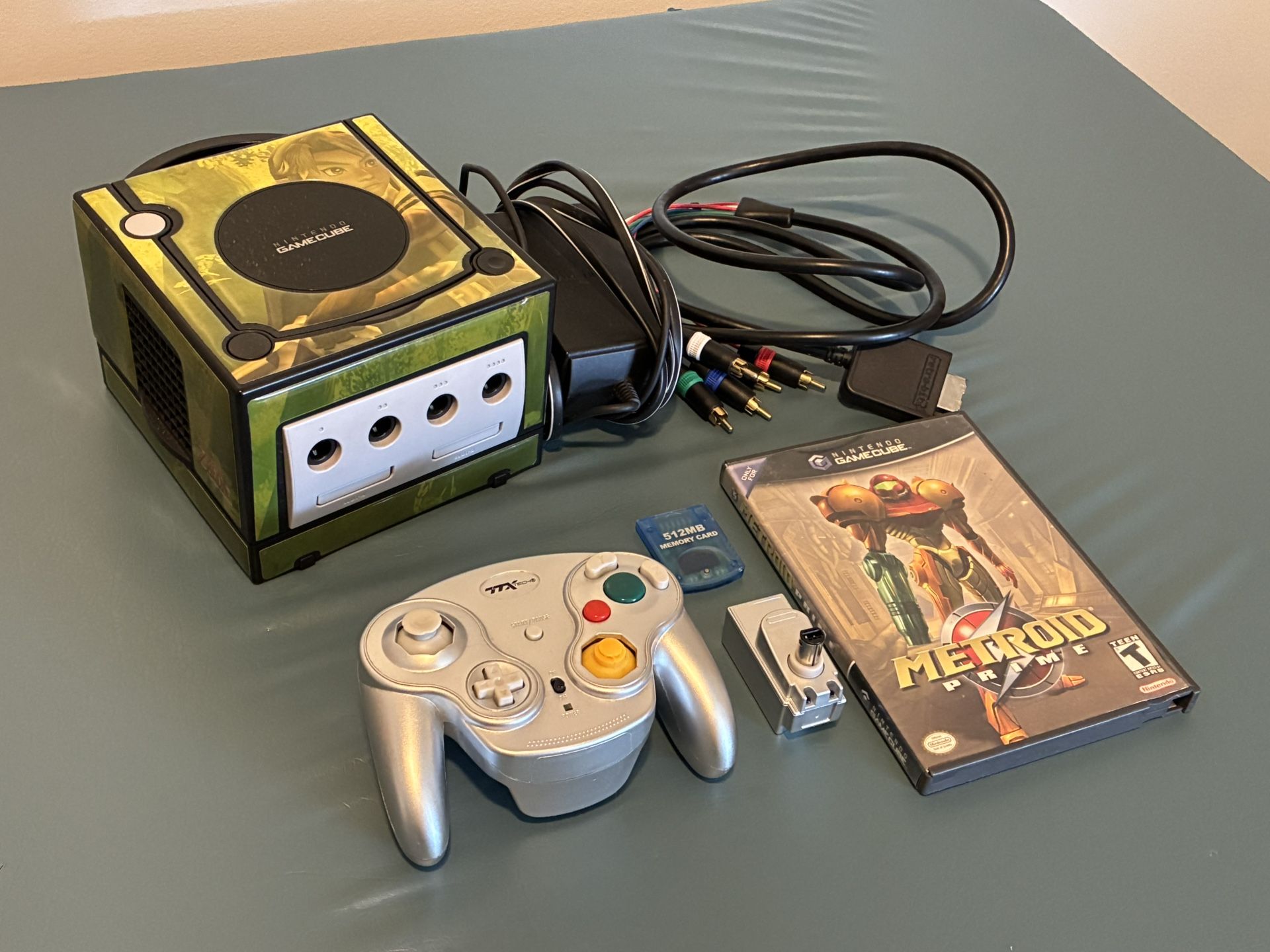 Nintendo GameCube DOL-001 with Metroid Prime, Twilight Princess Decal, and More!