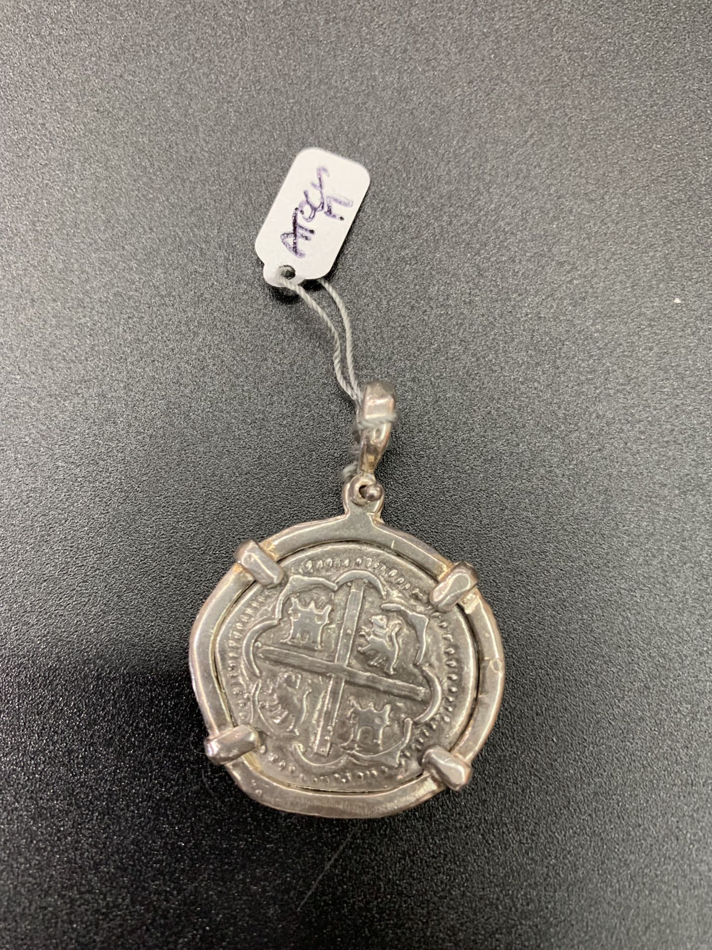 Atocha silver coin pendant