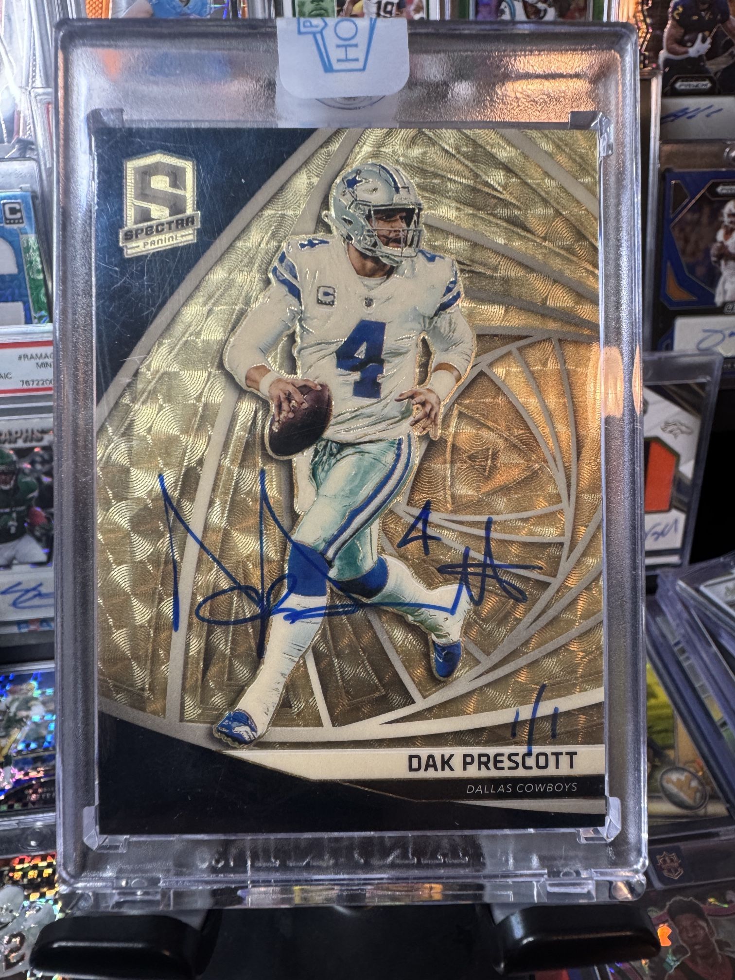 Dak Prescott Gold Vinyl 1/1 Auto Spectra