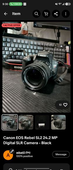 Canon EOS Rebel SL2 24.2 MP Digital SLR Camera - Black