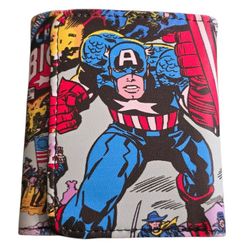 Marvel Captain America Bicentennial Battles Trifold Wallet Jack Kirby Art Comic