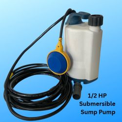 New, SONGJOY 1/2 HP Submersible Sump Pump - 2250 GPH Utility Water Pump with Float Switch for Swimming Pools, Ponds, Basement Drainage