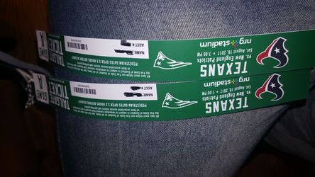 Texans Tailgate tickets
