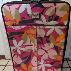 ROXY Pink Floral 20"  Carryon Luggage