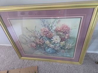 Framed Floral Artwork