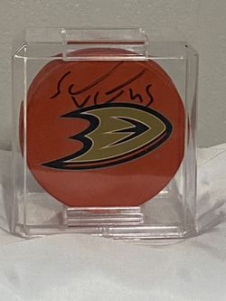Anaheim Ducks Sami Vatanen Signed Hockey Puck