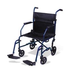 Carex Lightweight Transport Chair - Blue