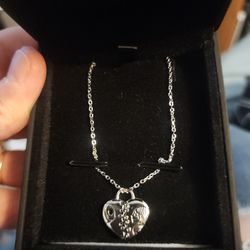 Jack Skellington and Sally Heart Necklace