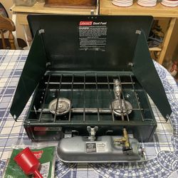 Coleman dual fuel twin burner camp stove