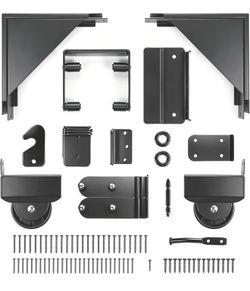 Sliding Gate Kit, Heavy Duty Fence Gate Kit with Wheels, Universal Wood Gate Hardware Kit, Anti-Sag Smooth Rolling DIY Installation (Fits 1" to 2" Thi