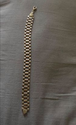 10 k gold Rolex bracelet solid gold 14mm wide by 8 3/4 length