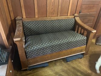 FREE Mission Style fold-out couch NEEDS WORK