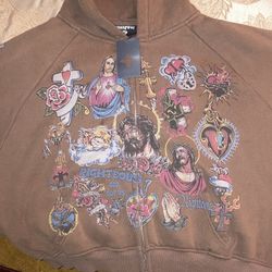 Brown Righteous Hoodie Size Medium 
