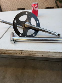 90’s Collectors Redline stamped bmx power disc / crankset and Seatpost