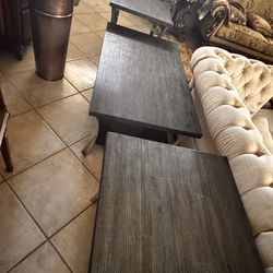 Coffee table and two side tables set for sale